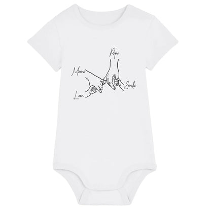 Family Hands - Bio Baby Body *personalisierbar* Baby Body ST ST White