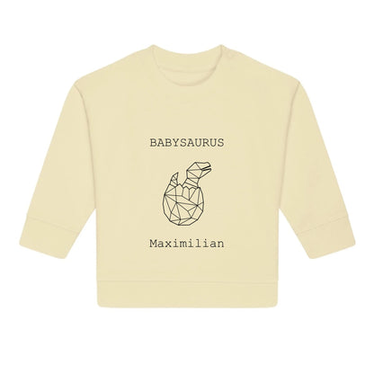 Babysaurus - Bio Baby Sweatshirt *personalisierbar (mit Namen)*