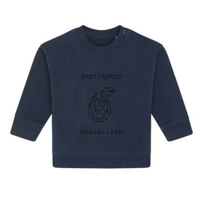 Babysaurus - Bio Baby Sweatshirt *personalisierbar (mit Namen)*
