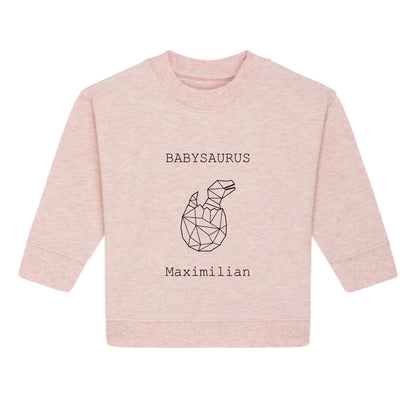 Babysaurus - Bio Baby Sweatshirt *personalisierbar (mit Namen)*