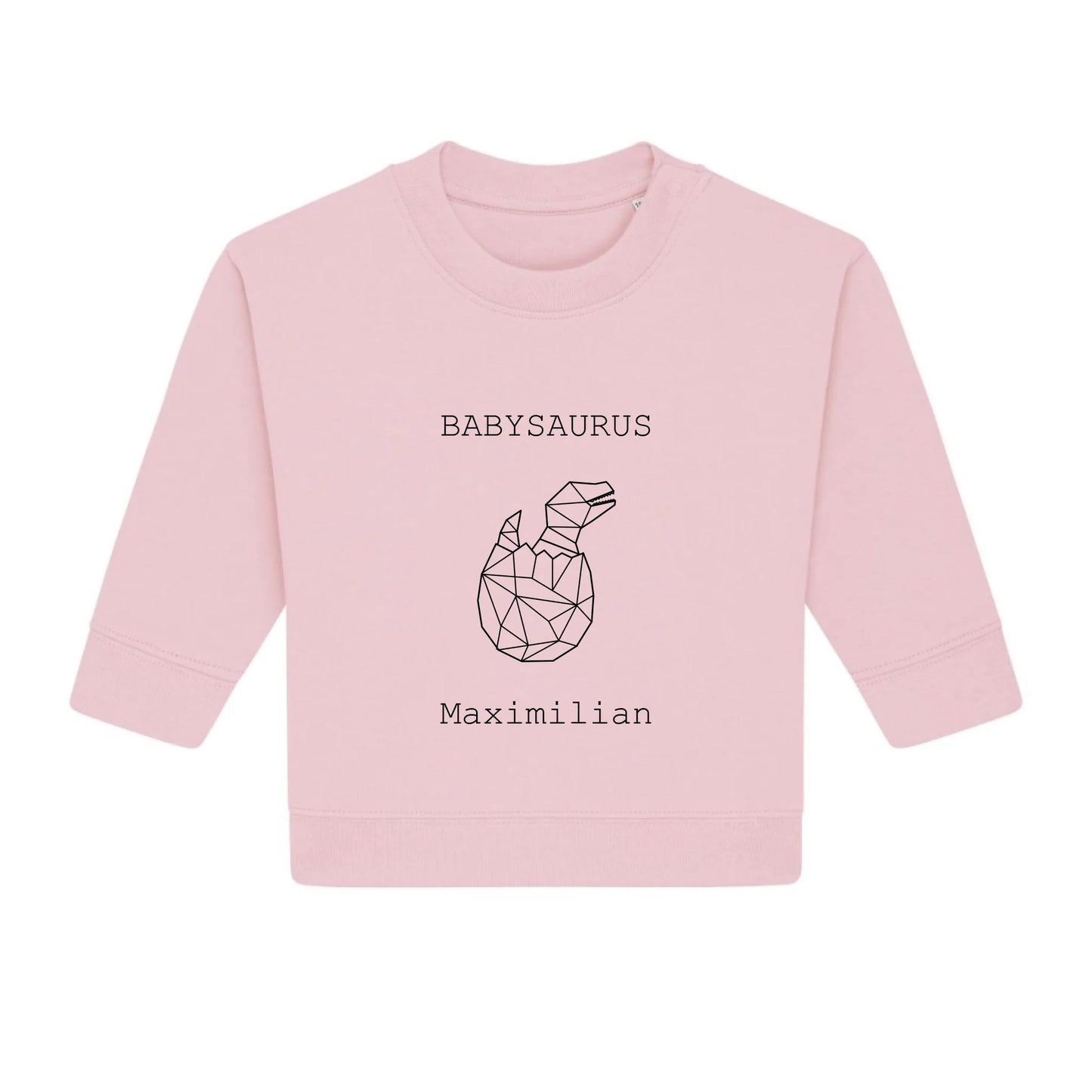 Babysaurus - Bio Baby Sweatshirt *personalisierbar (mit Namen)* Baby Changer Sweatshirt ST ST NEU Cotton-Pink