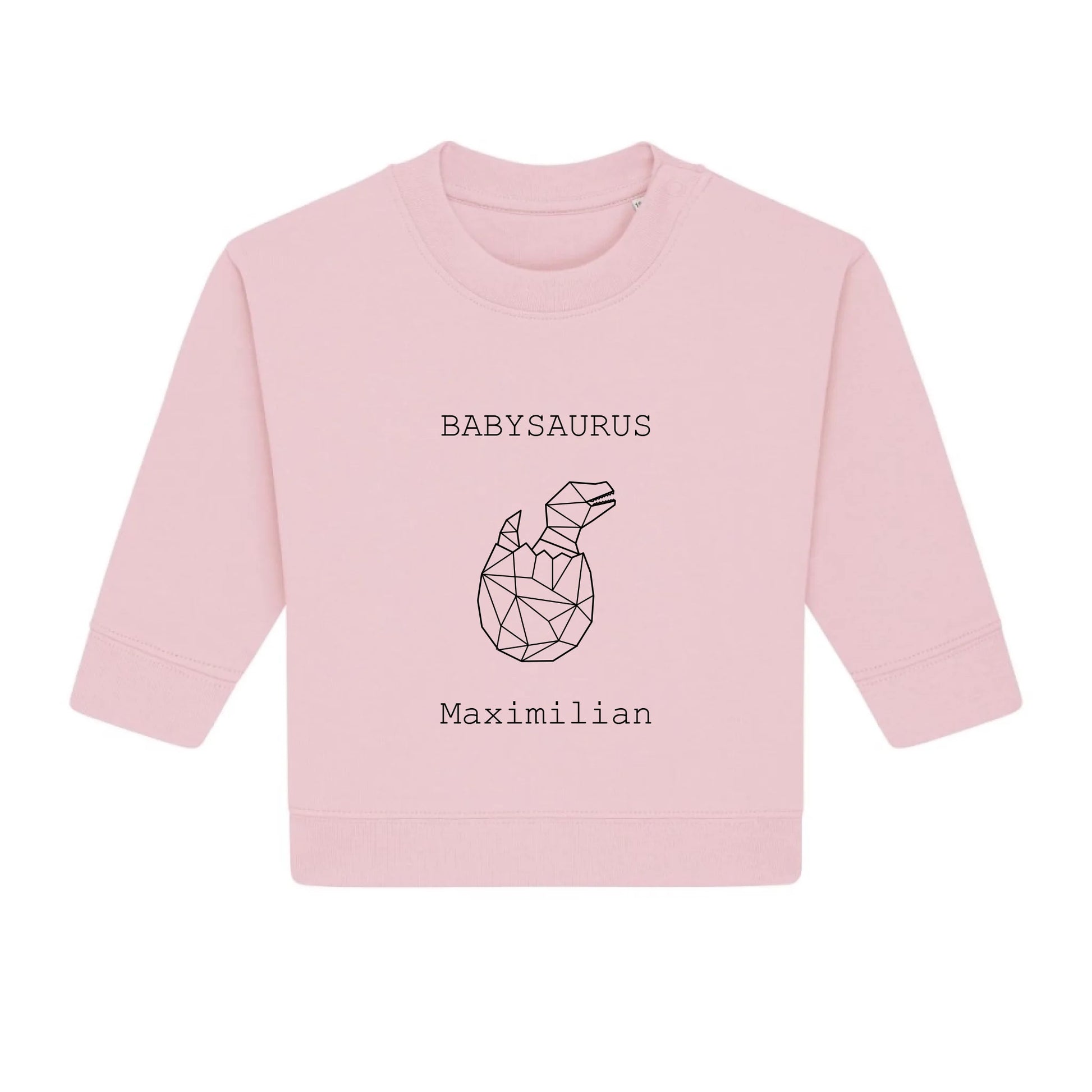 Babysaurus - Bio Baby Sweatshirt *personalisierbar (mit Namen)* Baby Changer Sweatshirt ST ST NEU Cotton-Pink