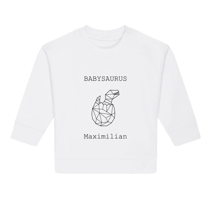 Babysaurus - Bio Baby Sweatshirt *personalisierbar (mit Namen)*