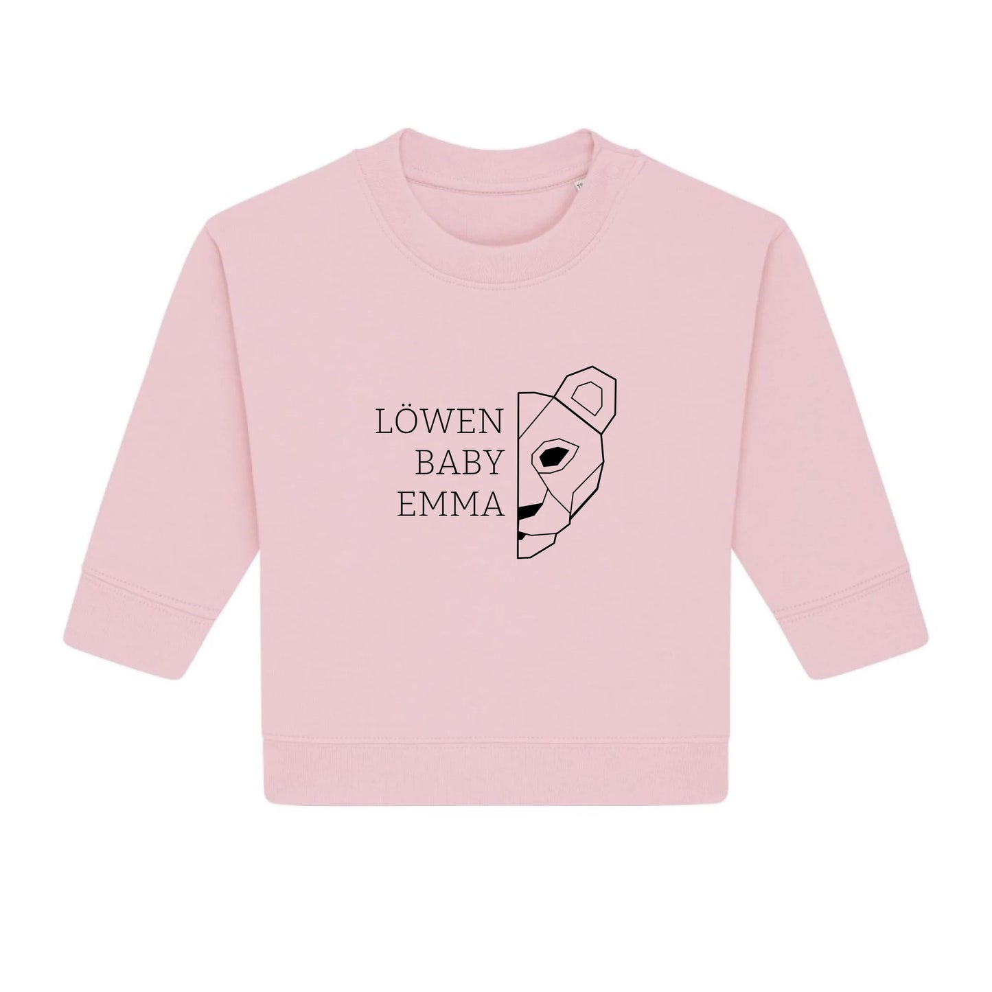Löwen Baby - BIo Baby Sweatshirt *personalisierbar (mit Namen)*