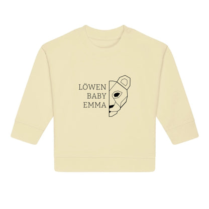 Löwen Baby - BIo Baby Sweatshirt *personalisierbar (mit Namen)*