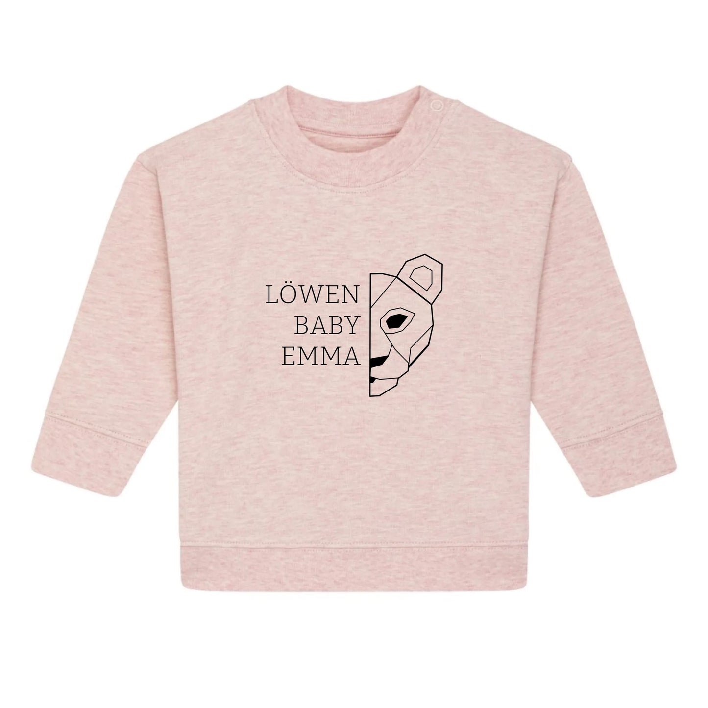 Löwen Baby - BIo Baby Sweatshirt *personalisierbar (mit Namen)*