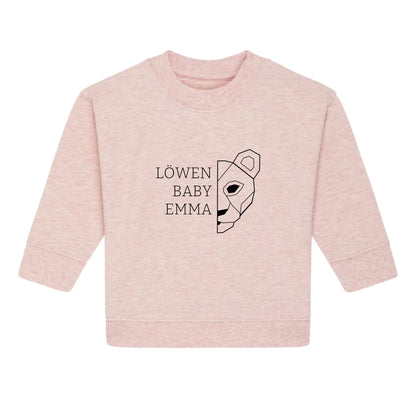 Löwen Baby - BIo Baby Sweatshirt *personalisierbar (mit Namen)*