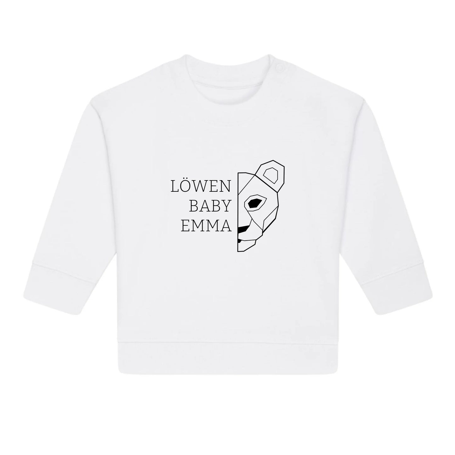 Löwen Baby - BIo Baby Sweatshirt *personalisierbar (mit Namen)*