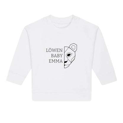 Löwen Baby - BIo Baby Sweatshirt *personalisierbar (mit Namen)*