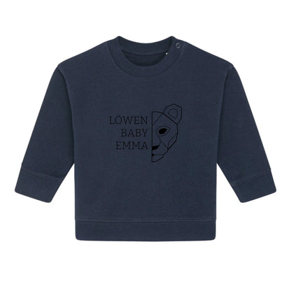Löwen Baby - BIo Baby Sweatshirt *personalisierbar (mit Namen)*