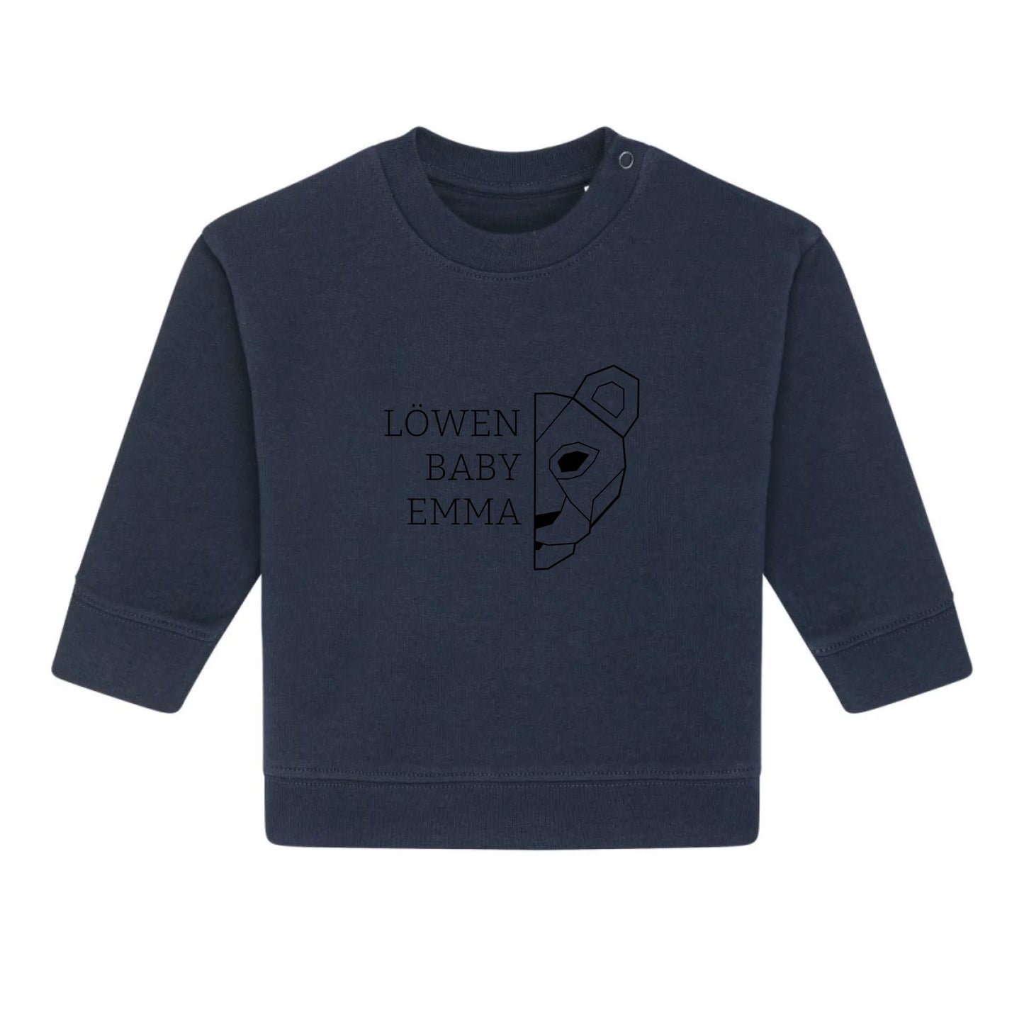 Löwen Baby - BIo Baby Sweatshirt *personalisierbar (mit Namen)*