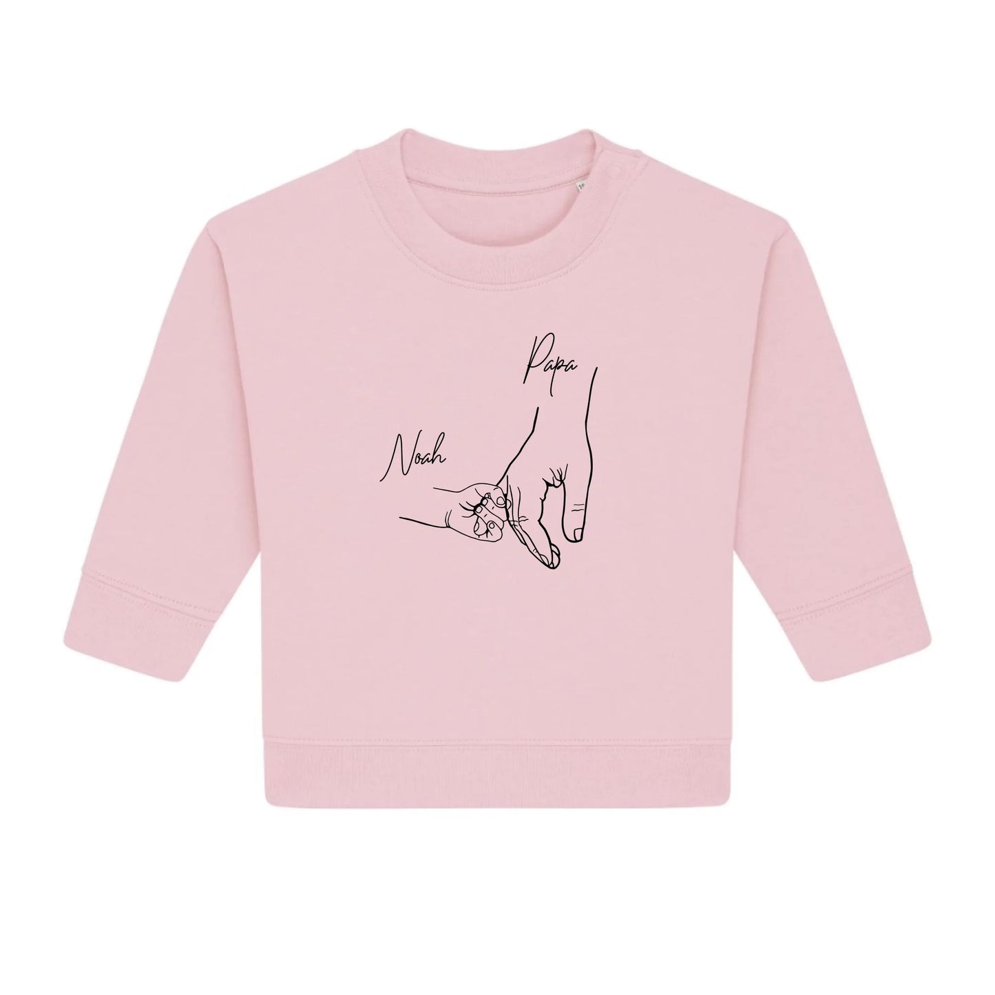 Hold my hand Dad - Bio Baby Sweatshirt *personalisierbar*