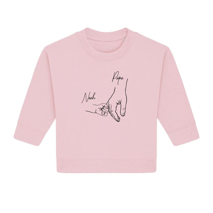 Hold my hand Dad - Bio Baby Sweatshirt *personalisierbar*