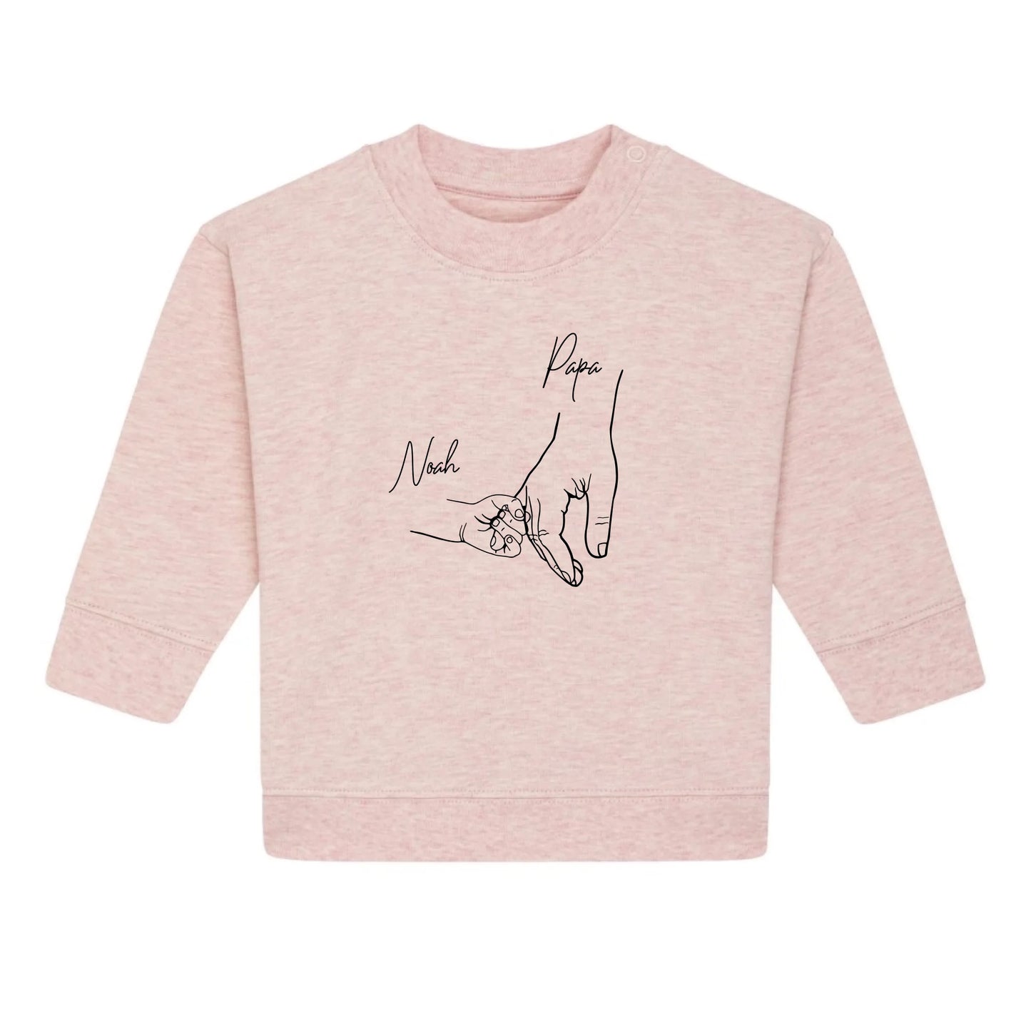 Hold my hand Dad - Bio Baby Sweatshirt *personalisierbar*