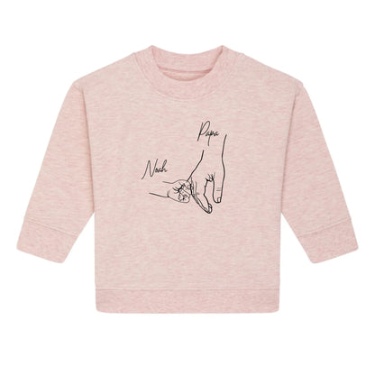 Hold my hand Dad - Bio Baby Sweatshirt *personalisierbar*
