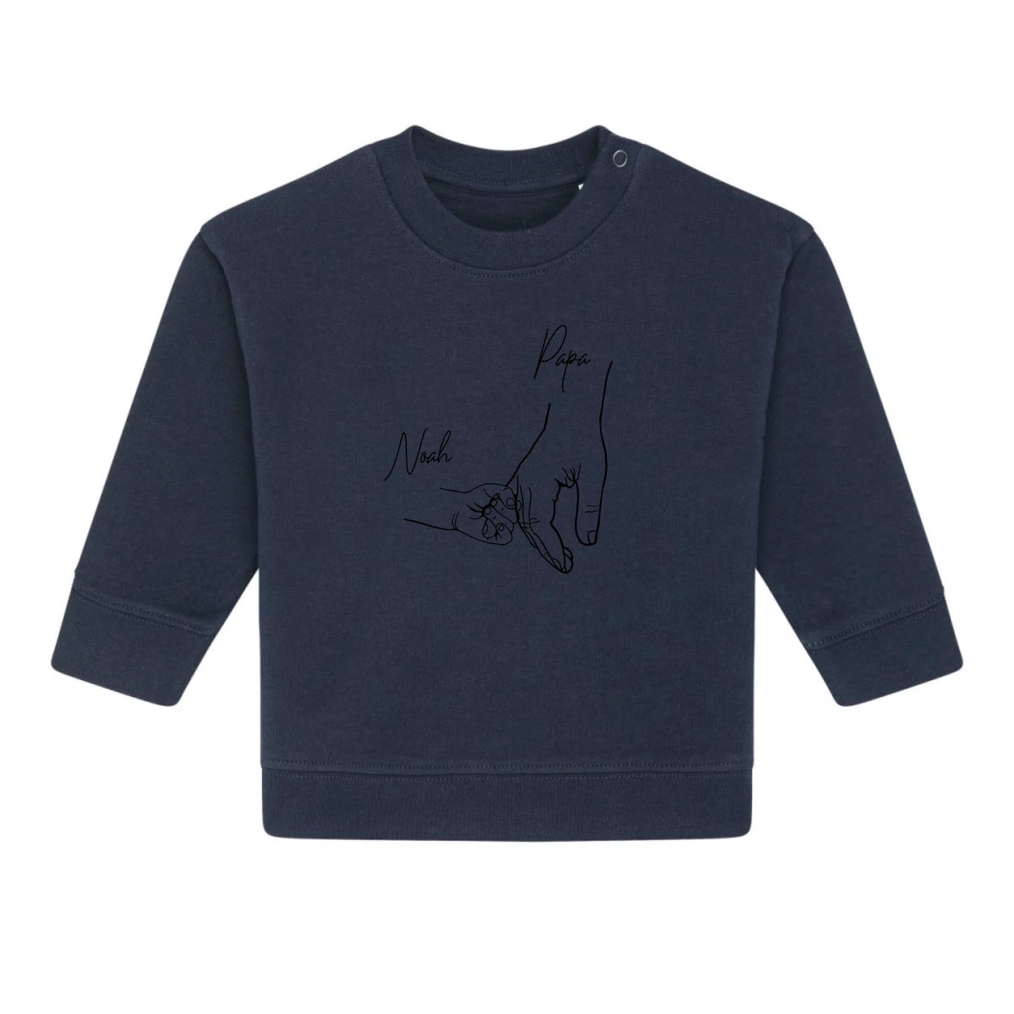 Hold my hand Dad - Bio Baby Sweatshirt *personalisierbar*