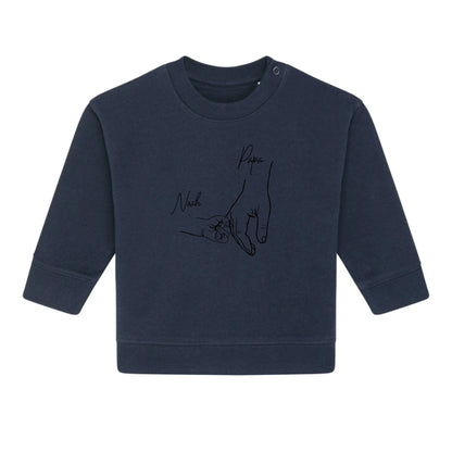 Hold my hand Dad - Bio Baby Sweatshirt *personalisierbar*