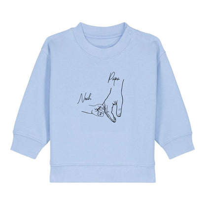 Hold my hand Dad - Bio Baby Sweatshirt *personalisierbar*