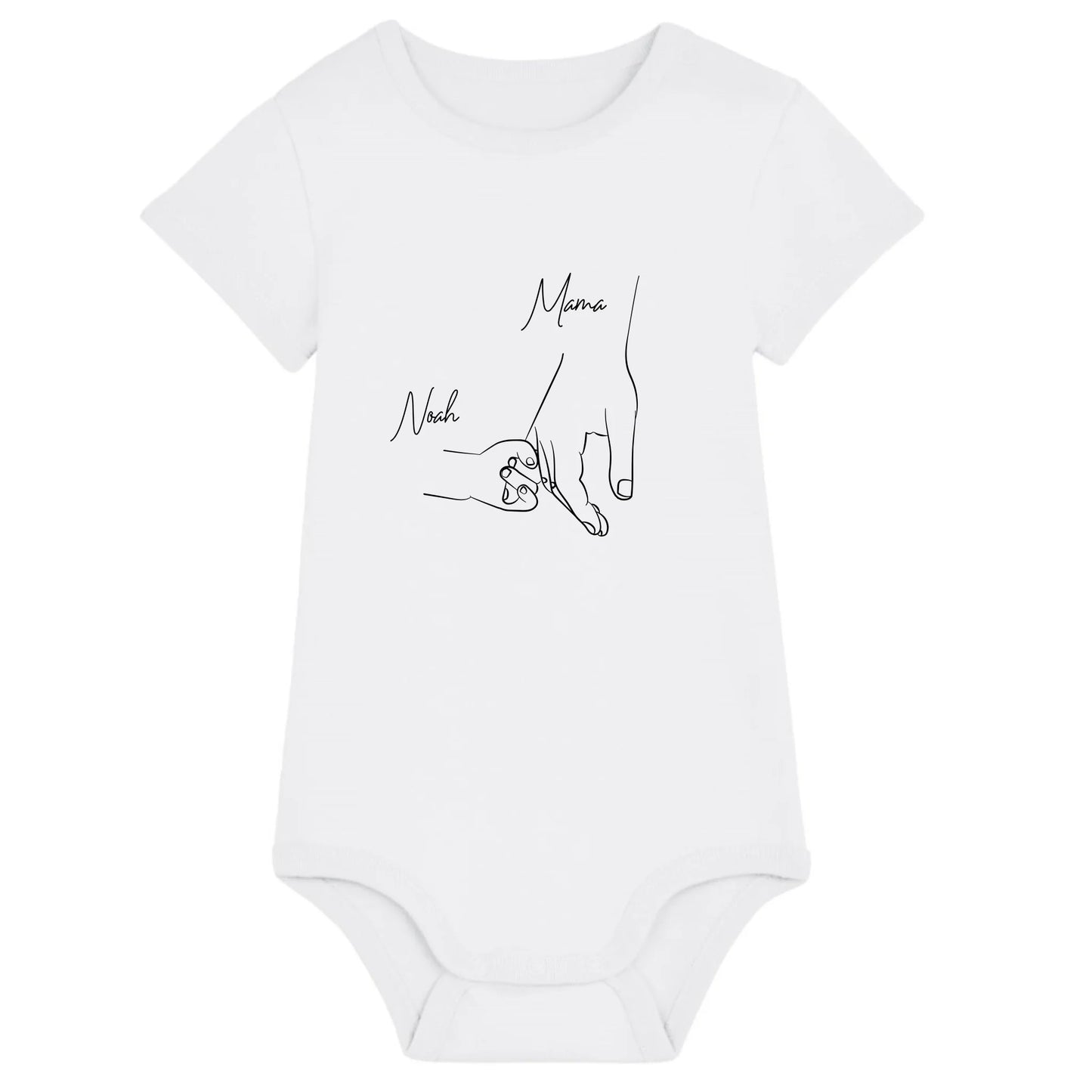 Hold my hand Mom - Bio Baby Body *personalisierbar* Baby Body ST ST White