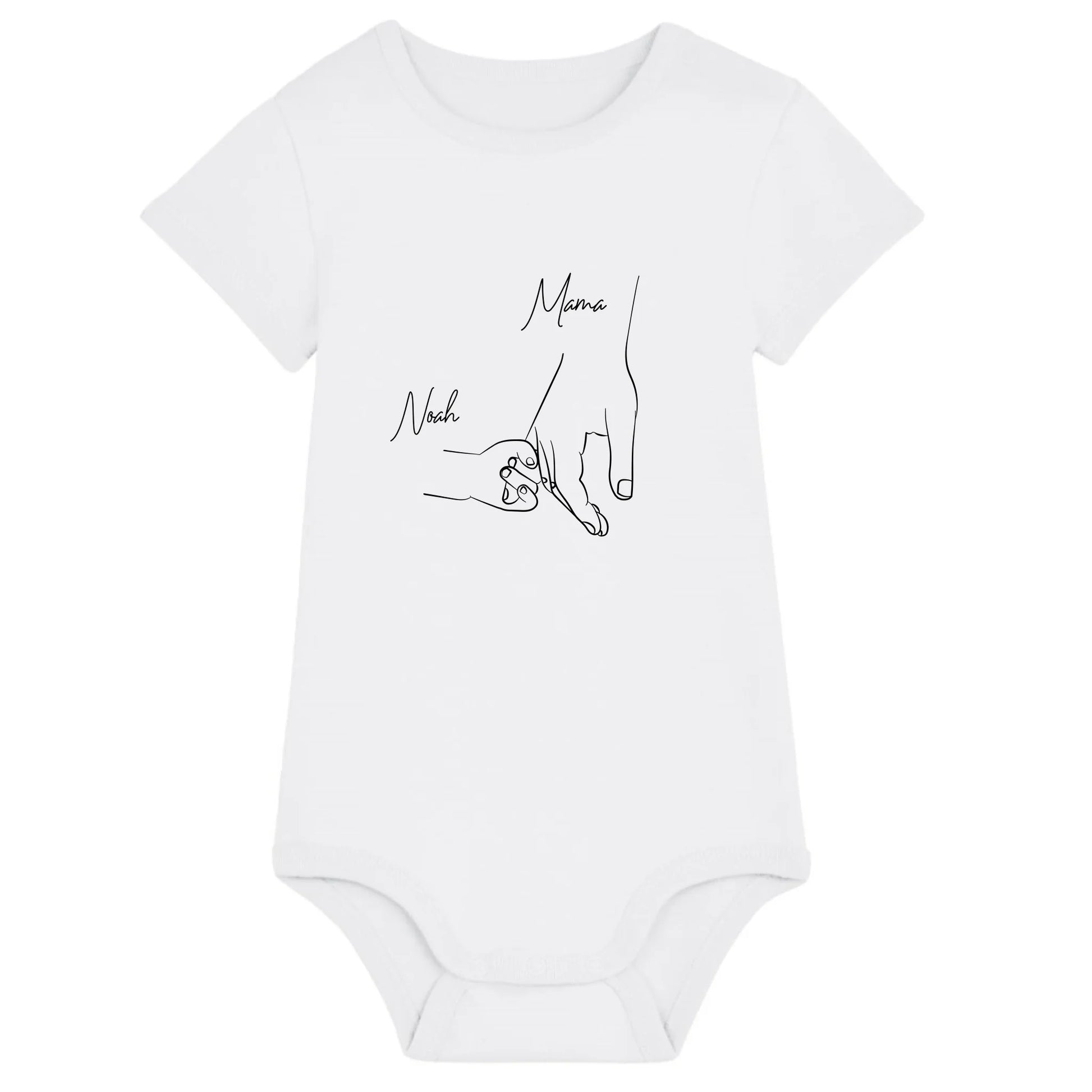 Hold my hand Mom - Bio Baby Body *personalisierbar* Baby Body ST ST White