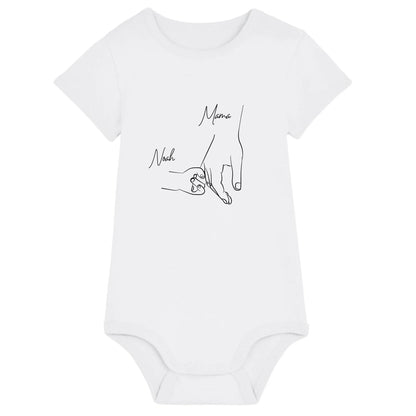 Hold my hand Mom - Bio Baby Body *personalisierbar* Baby Body ST ST White