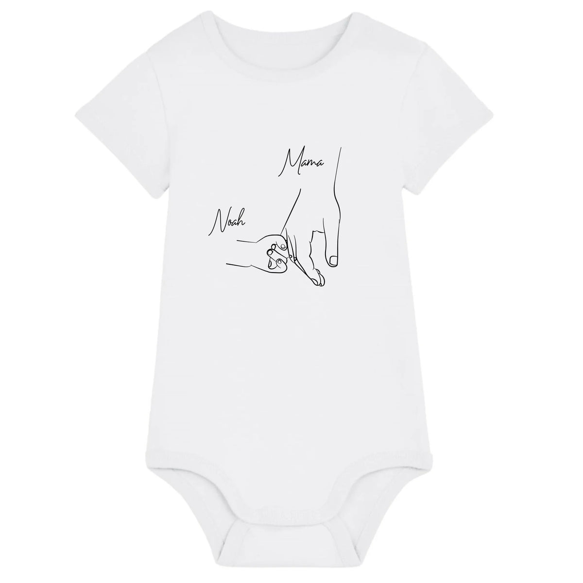 Hold my hand Mom - Bio Baby Body *personalisierbar* Baby Body ST ST White