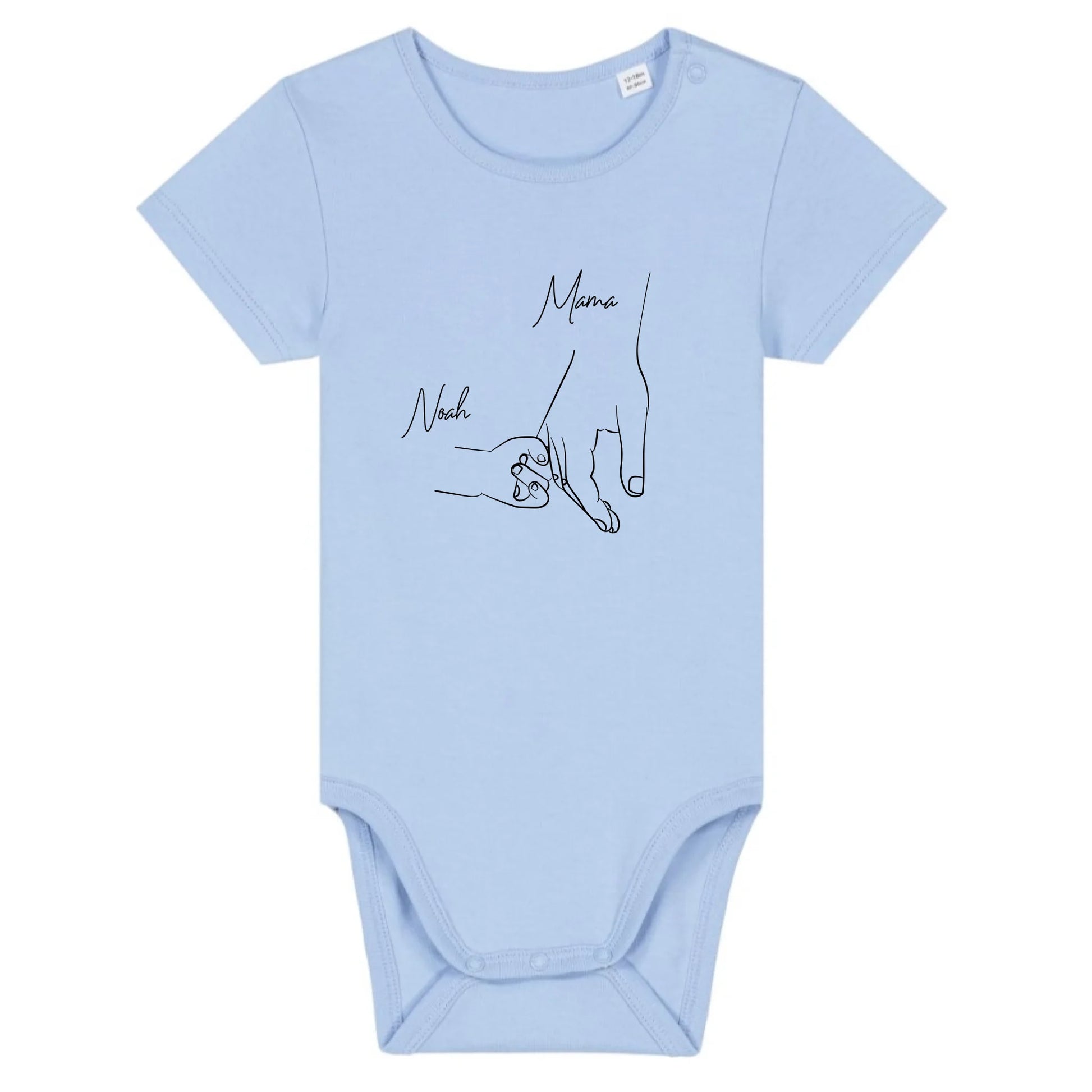 Hold my hand Mom - Bio Baby Body *personalisierbar* Baby Body ST ST Blue-Soul