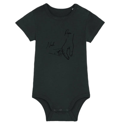 Hold my hand Dad - Bio Baby Body *personalisierbar* Baby Body ST ST Black
