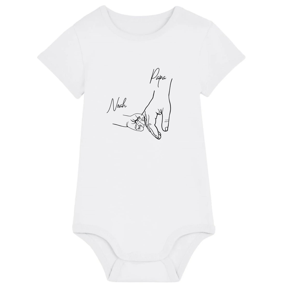 Hold my hand Dad - Bio Baby Body *personalisierbar* Baby Body ST ST White