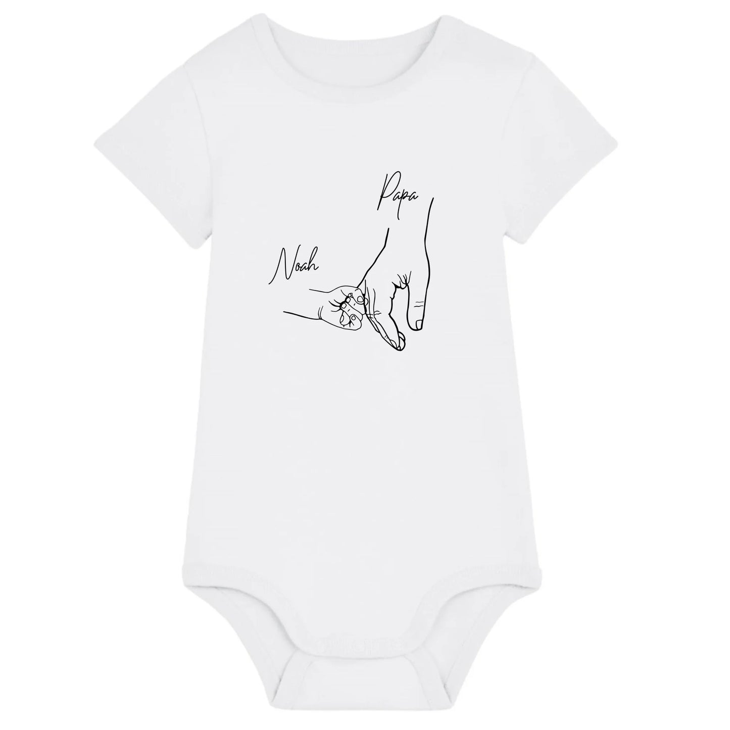 Hold my hand Dad - Bio Baby Body *personalisierbar* Baby Body ST ST White