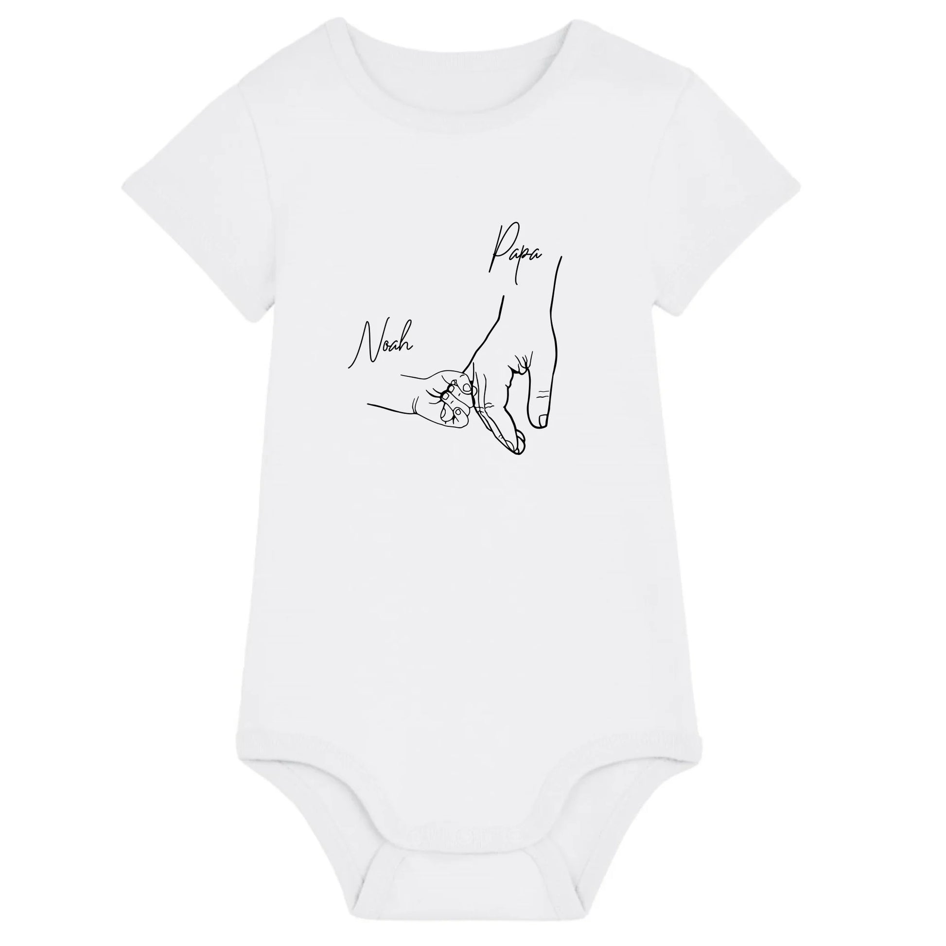 Hold my hand Dad - Bio Baby Body *personalisierbar* Baby Body ST ST White