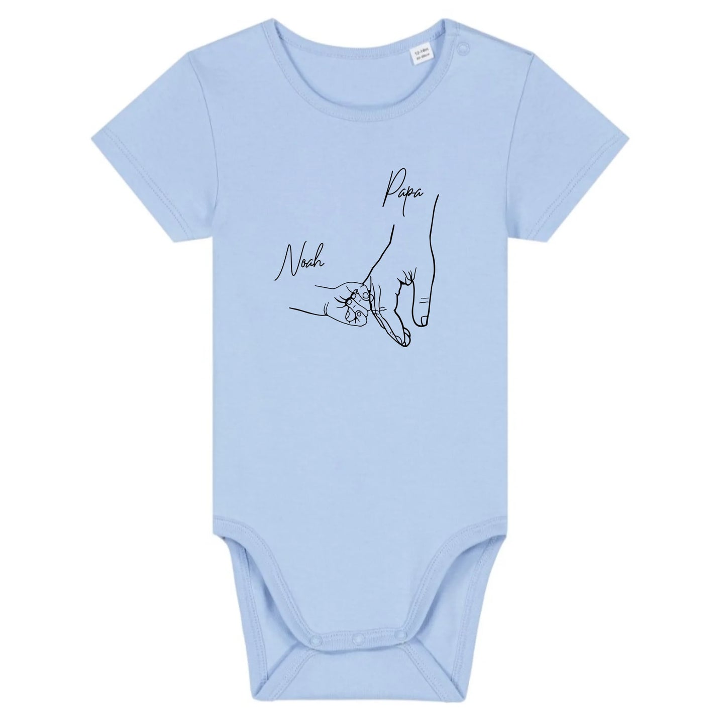 Hold my hand Dad - Bio Baby Body *personalisierbar* Baby Body ST ST Blue-Soul