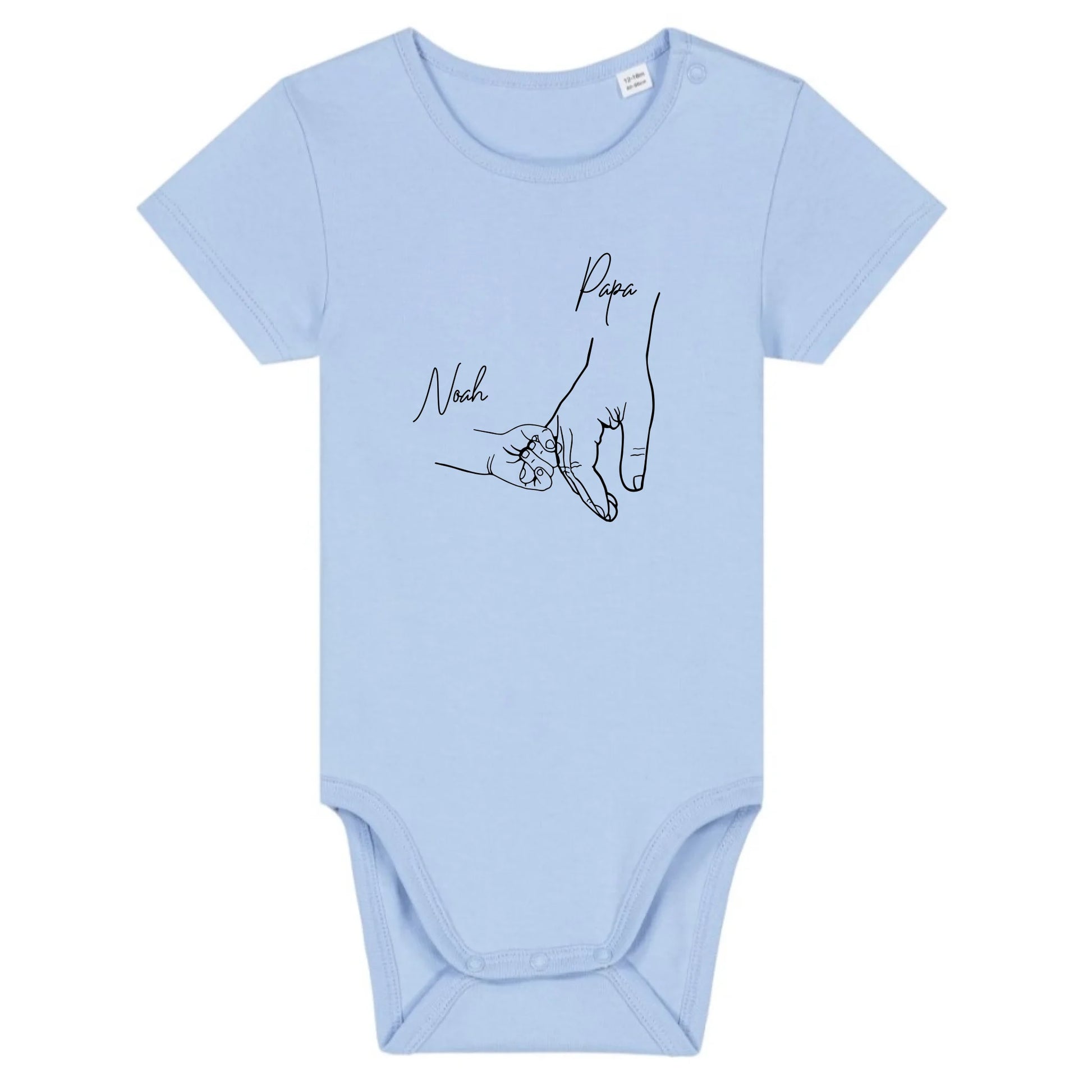 Hold my hand Dad - Bio Baby Body *personalisierbar* Baby Body ST ST Blue-Soul