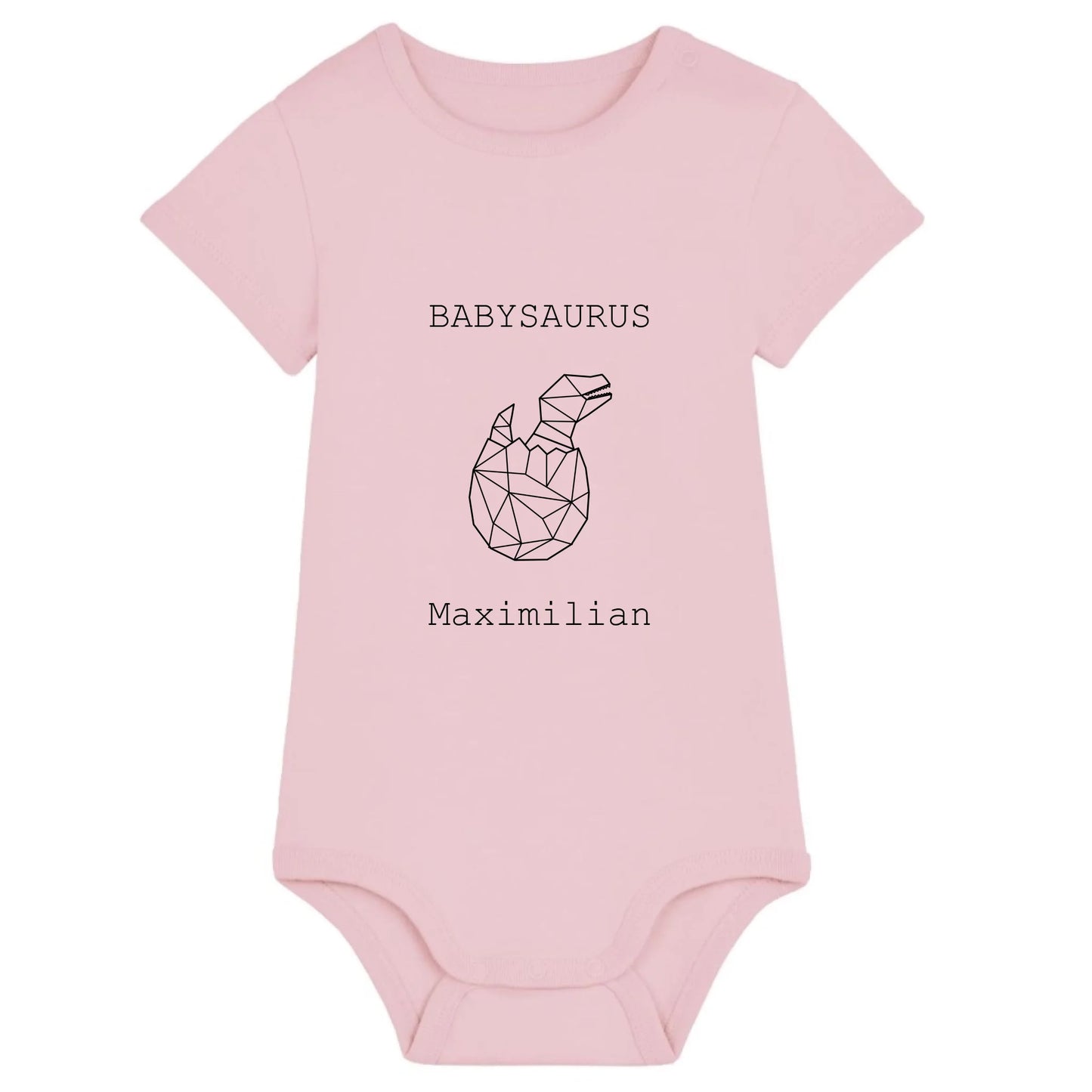 Babysaurus - Bio Baby Body *personalisierbar (mit Namen)* Baby Body ST ST Cotton-Pink