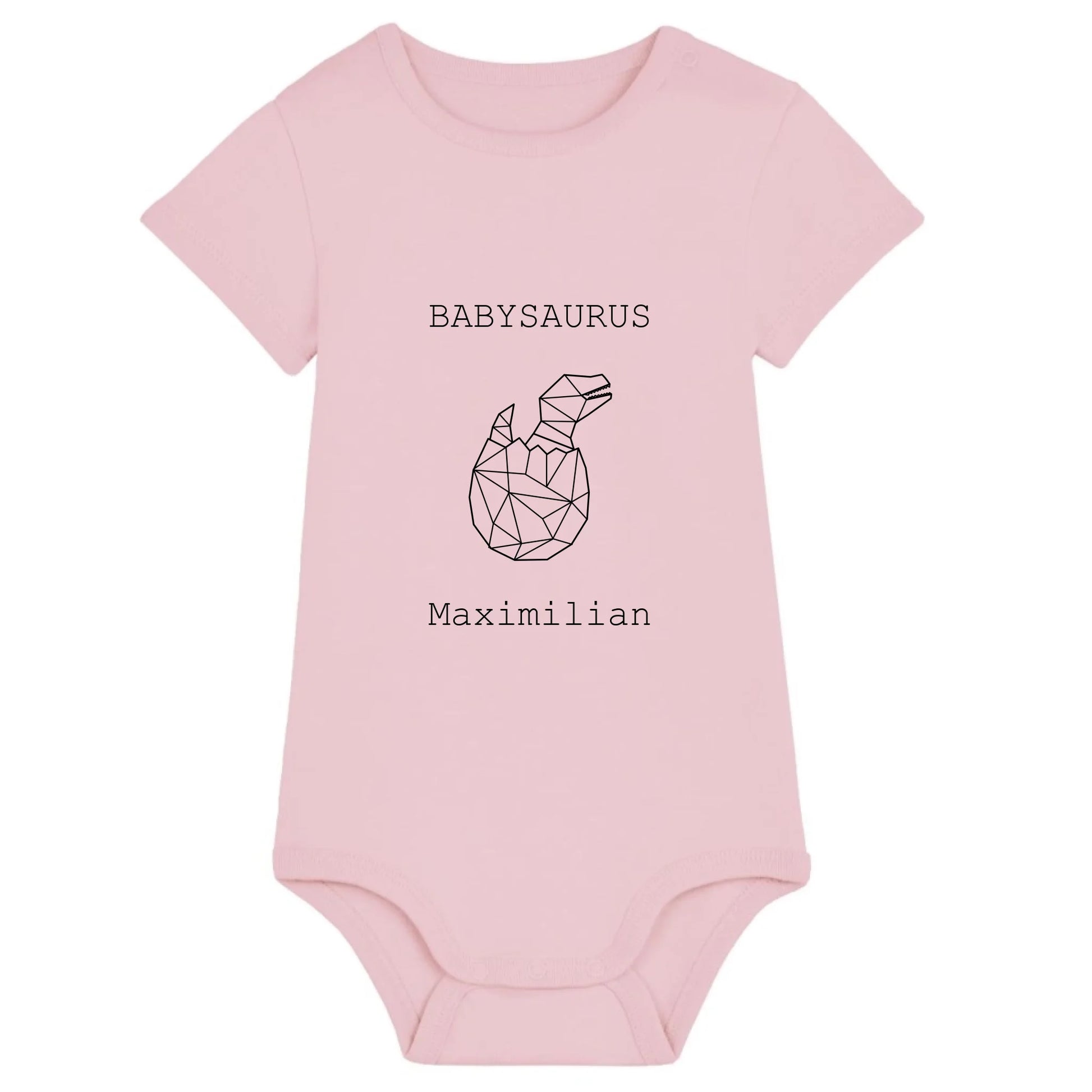 Babysaurus - Bio Baby Body *personalisierbar (mit Namen)* Baby Body ST ST Cotton-Pink