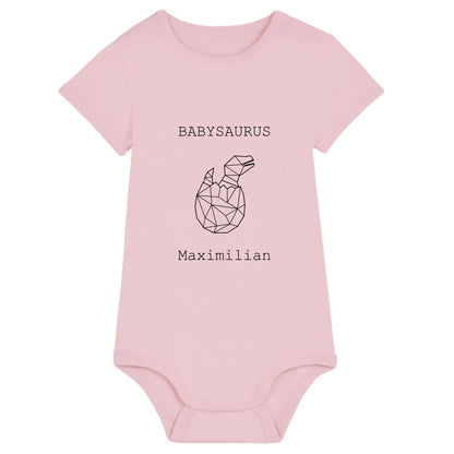 Babysaurus - Bio Baby Body *personalisierbar (mit Namen)* Baby Body ST ST Cotton-Pink