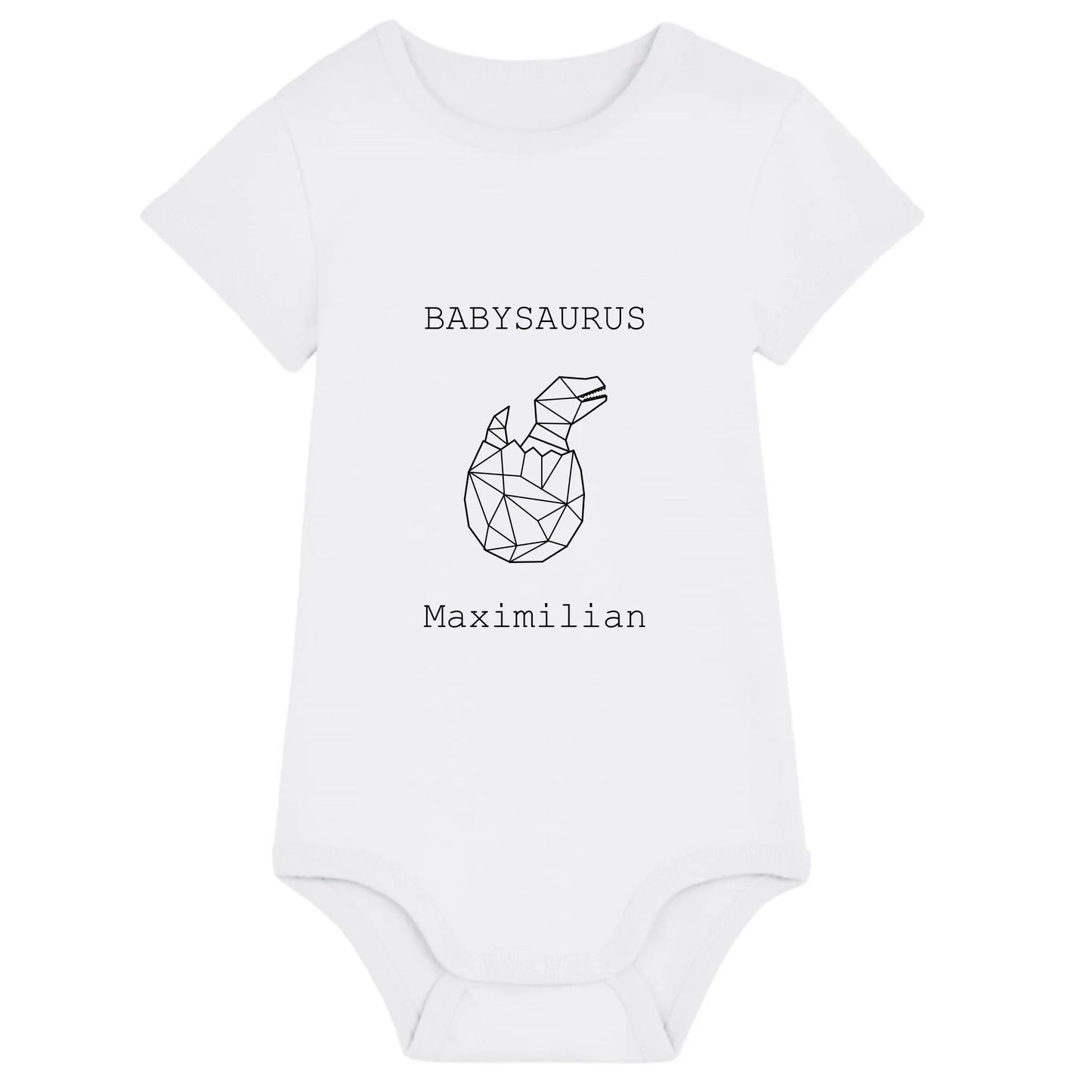 Babysaurus - Bio Baby Body *personalisierbar (mit Namen)* Baby Body ST ST White
