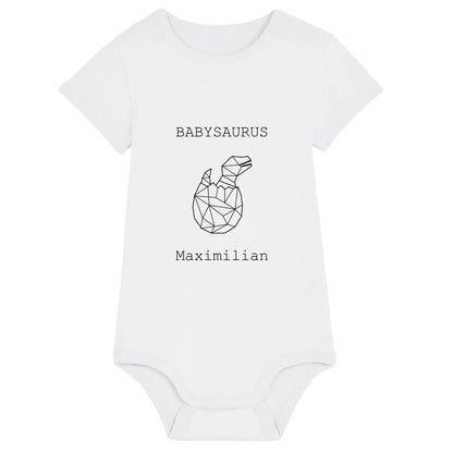 Babysaurus - Bio Baby Body *personalisierbar (mit Namen)* Baby Body ST ST White