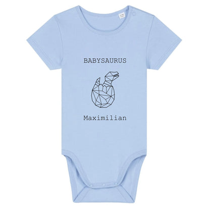 Babysaurus - Bio Baby Body *personalisierbar (mit Namen)* Baby Body ST ST Blue-Soul