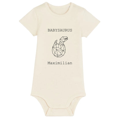 Babysaurus - Bio Baby Body *personalisierbar (mit Namen)* Baby Body ST ST Natural-Raw