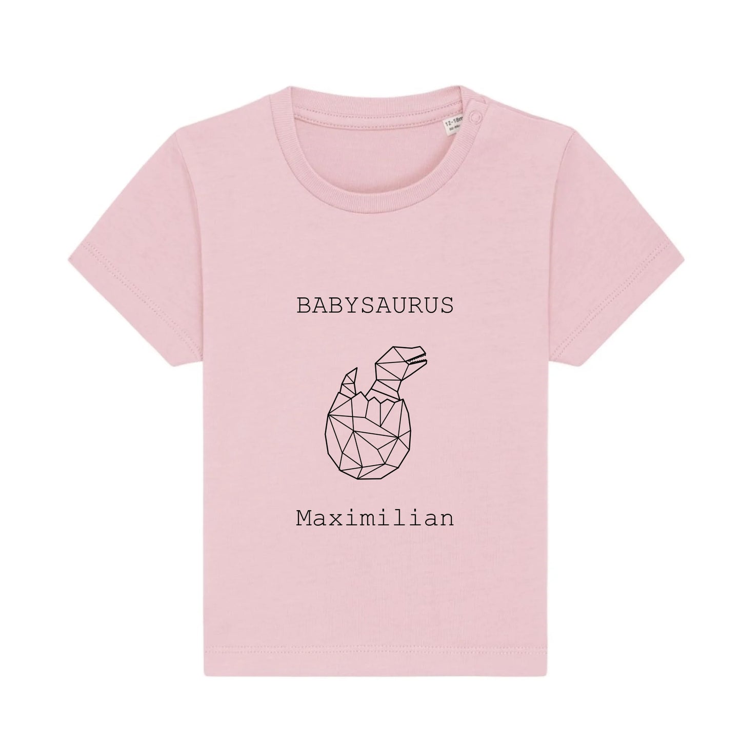Babysaurus - Bio Baby Shirt *personalisierbar (mit Namen)* Baby Creator T-Shirt ST ST NEU Cotton-Pink