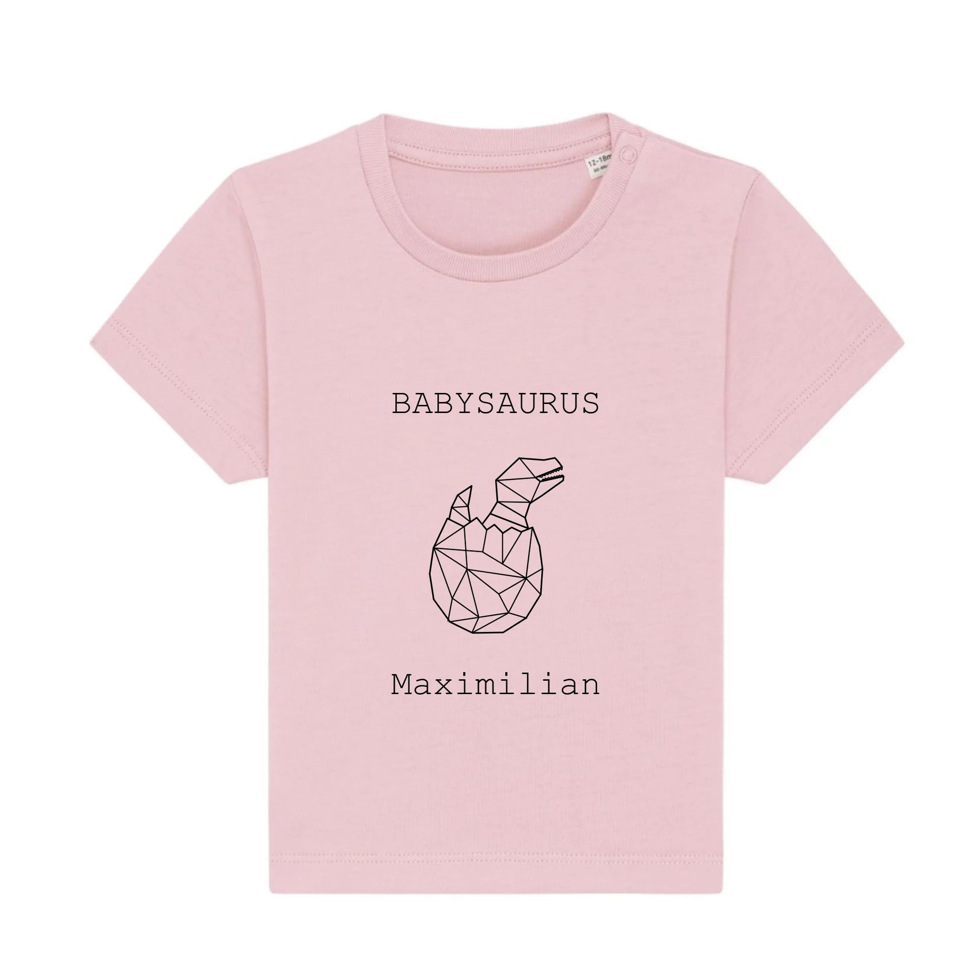 Babysaurus - Bio Baby Shirt *personalisierbar (mit Namen)* Baby Creator T-Shirt ST ST NEU Cotton-Pink