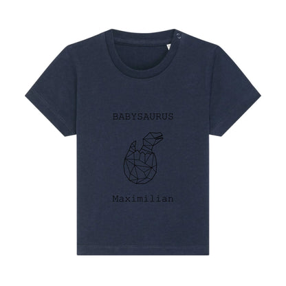 Babysaurus - Bio Baby Shirt *personalisierbar (mit Namen)* Baby Creator T-Shirt ST ST NEU French-Navy