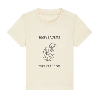 Babysaurus - Bio Baby Shirt *personalisierbar (mit Namen)* Baby Creator T-Shirt ST ST NEU Natural-Raw