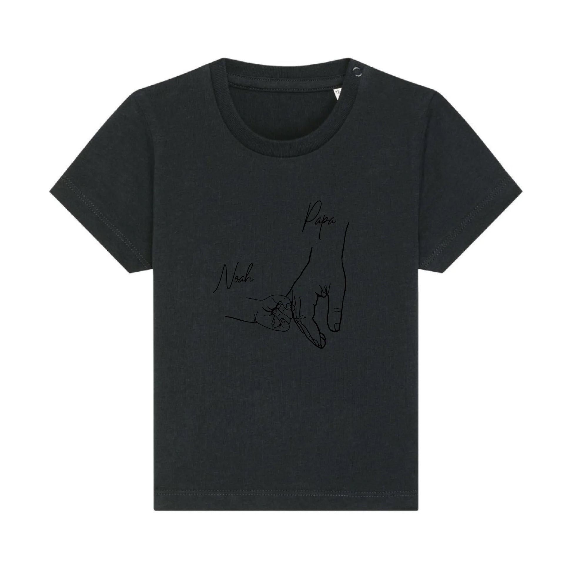 Hold my hand Dad - Bio Baby Shirt *personalisierbar* Baby Creator T-Shirt ST ST NEU Black