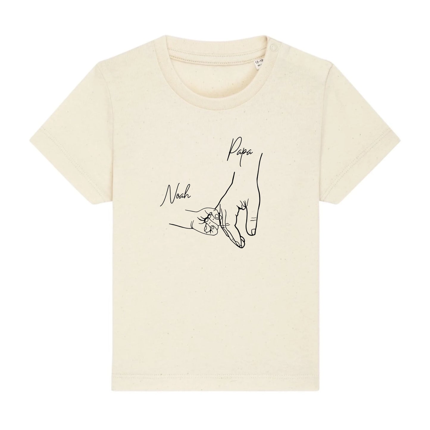Hold my hand Dad - Bio Baby Shirt *personalisierbar* Baby Creator T-Shirt ST ST NEU Natural-Raw