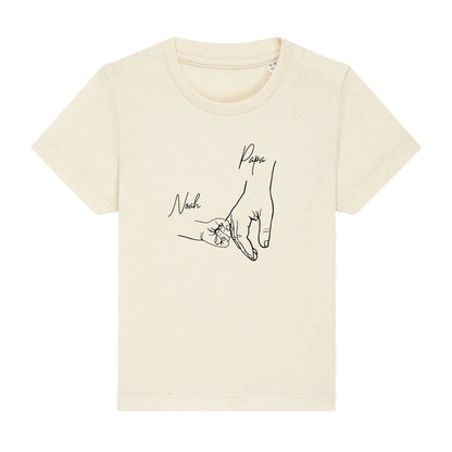 Hold my hand Dad - Bio Baby Shirt *personalisierbar* Baby Creator T-Shirt ST ST NEU Natural-Raw