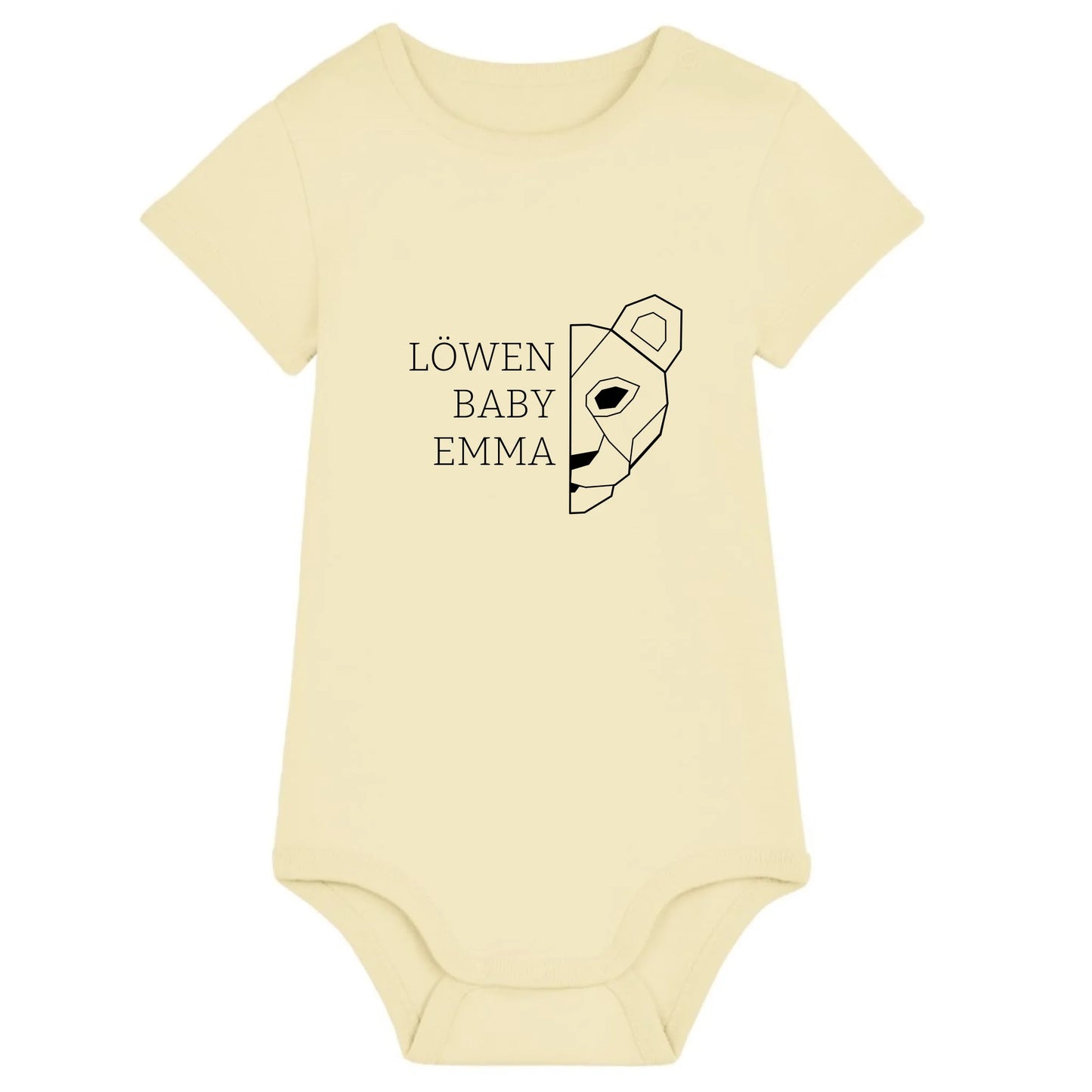 Löwen Baby - Bio Baby Body *personalisierbar (mit Namen)* Baby Body ST ST Butter