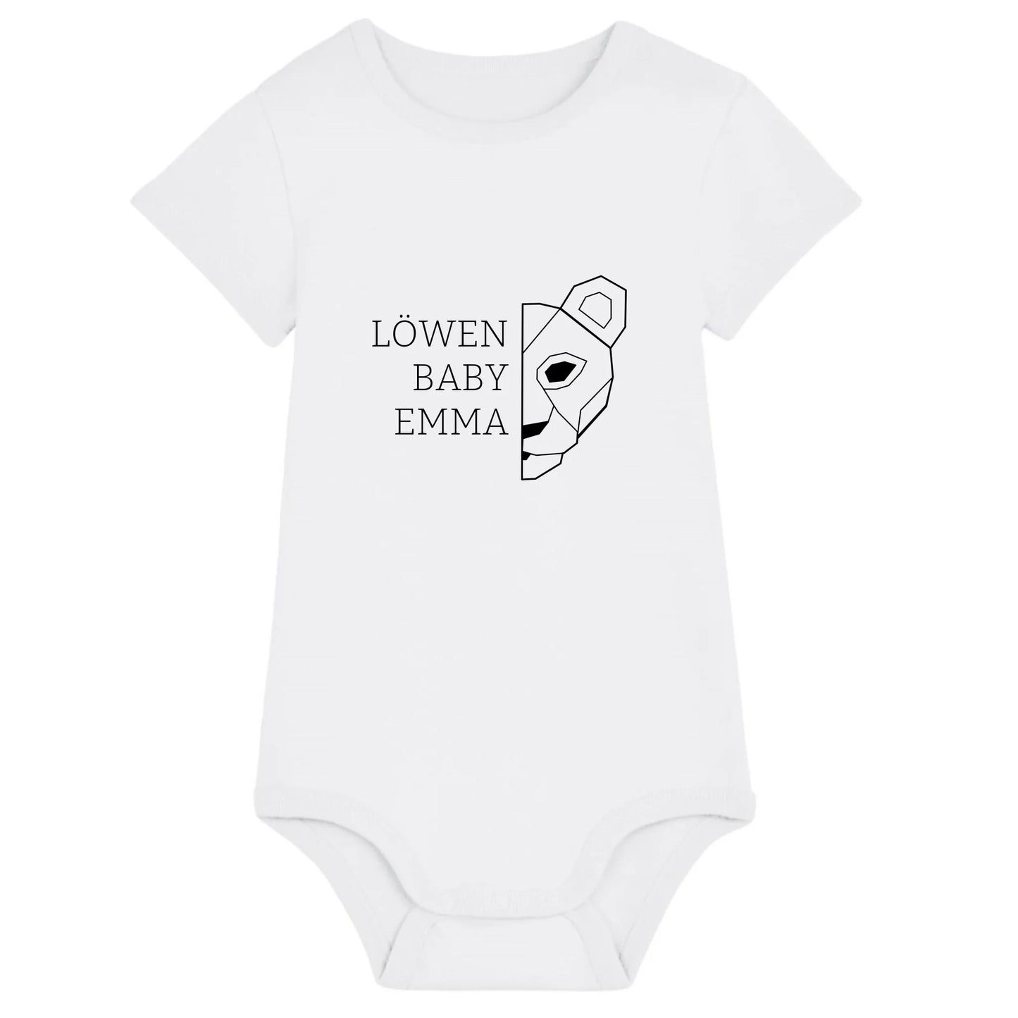 Löwen Baby - Bio Baby Body *personalisierbar (mit Namen)* Baby Body ST ST White