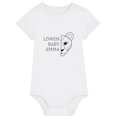 Löwen Baby - Bio Baby Body *personalisierbar (mit Namen)* Baby Body ST ST White